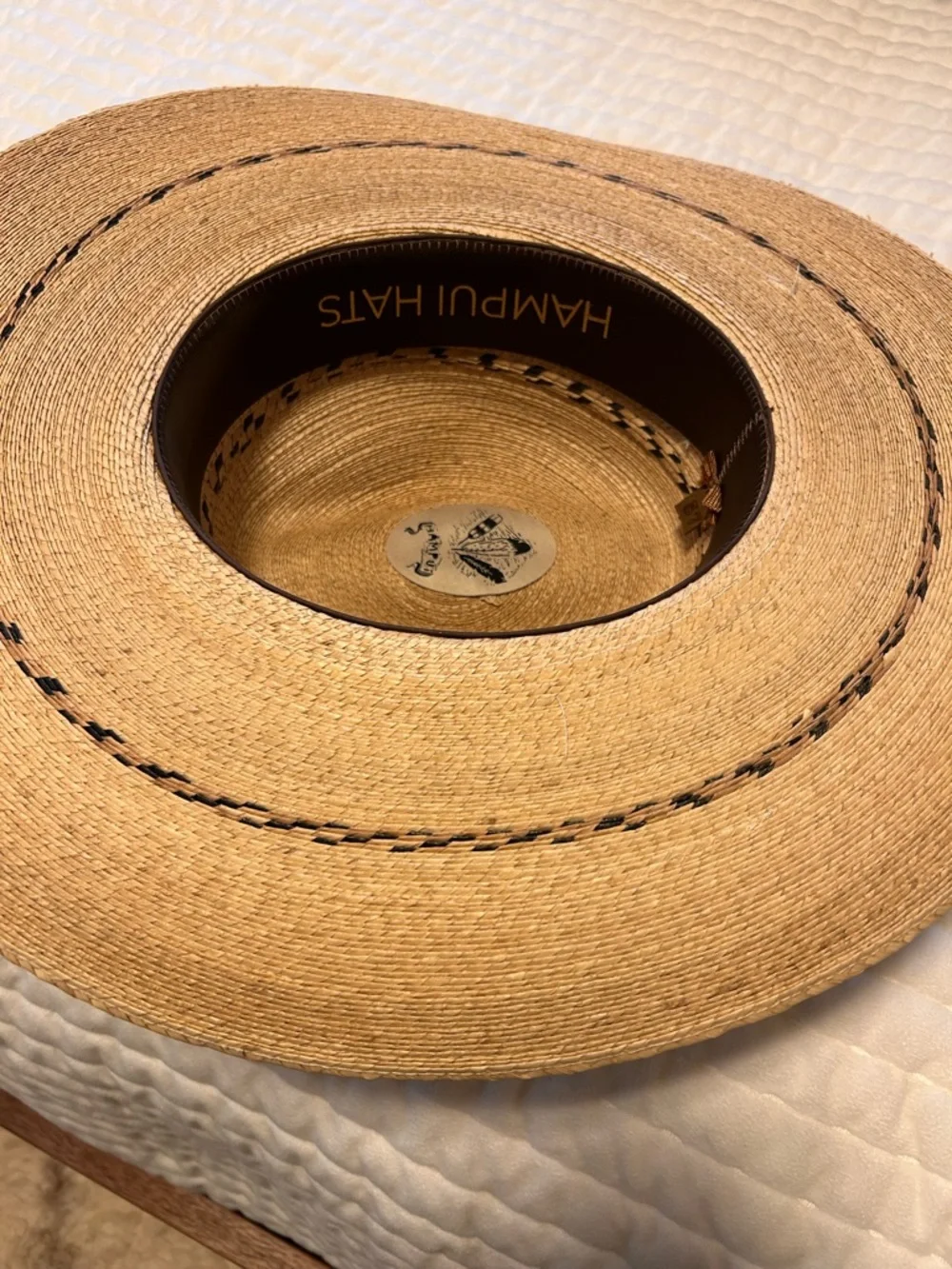 Hampui Hats Wide Brim Straw Hat - Tan - Picture 6 of 7